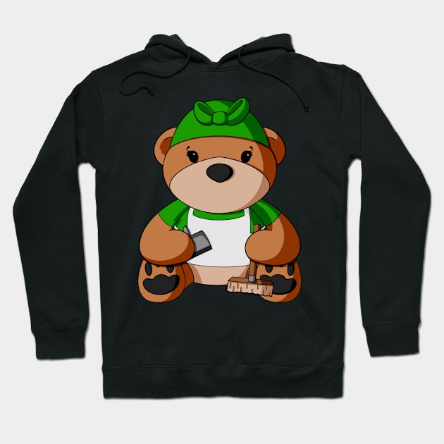 Cleaner Teddy Bear Hoodie by Alisha Ober Designs